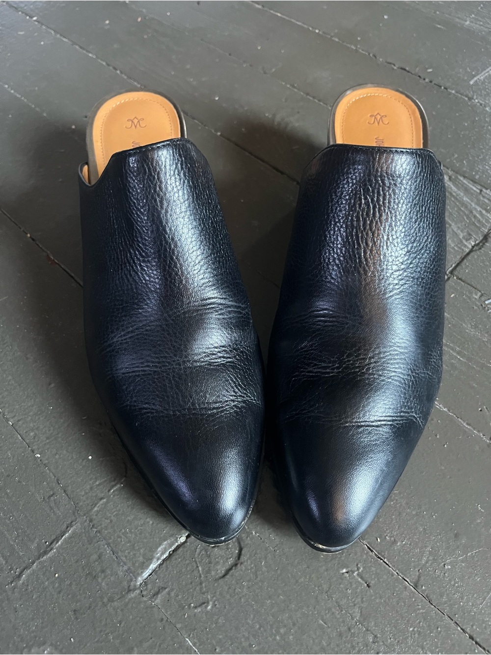 Johnston & Murphy Trista Black Leather Mule Slides - Picture 7 of 9